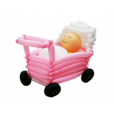 Фигура из шаров "Младенец в коляске" (1х0,4х0,5 метра)